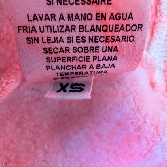 NWT Re/done x Hanes Neon Space Dye 70s Half Zip Sweatshirt Tie-Dye - Picture 5 of 5